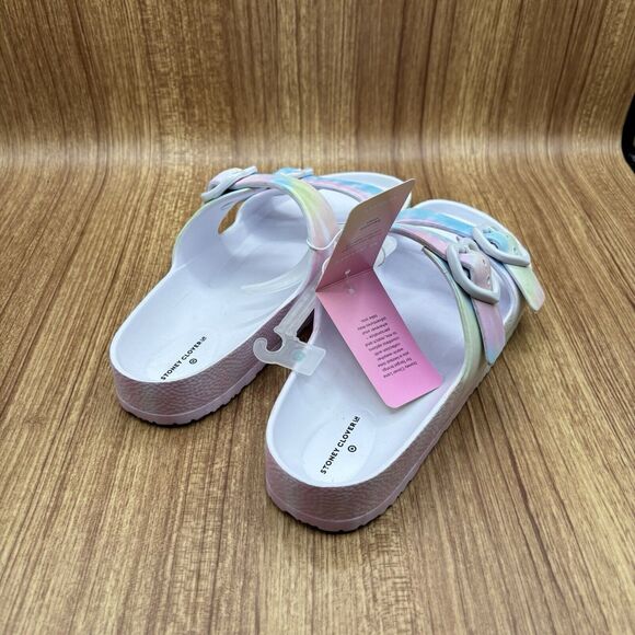 Stoney Clover Lane x Target Rainbow Tie Dye Slide Sandals Size 8 NEW WITH TAGS - Picture 5 of 8